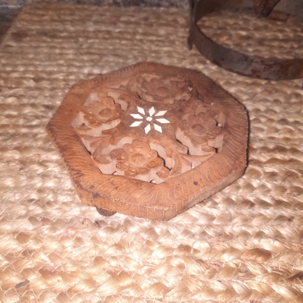 Vintage wood trivet